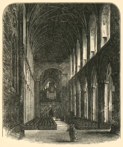 Das Kirchenschiff, Nipon Minster, Blick nach Osten, 1898 von Unbekannt