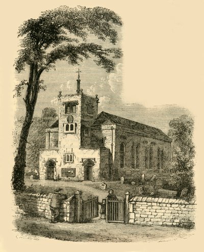 Die alte Kapelle, Highgate, 1830, ca. 1876 von Unbekannt