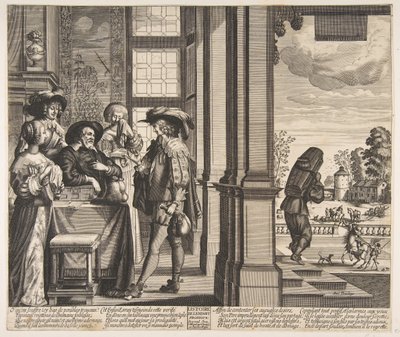 Der verlorene Sohn verlässt das Haus, ca. 1636 von Unbekannt