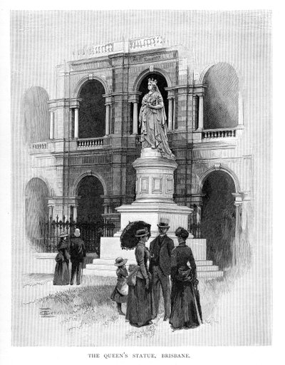 Die Königinnenstatue, Brisbane, Australien, 1886 von Unbekannt