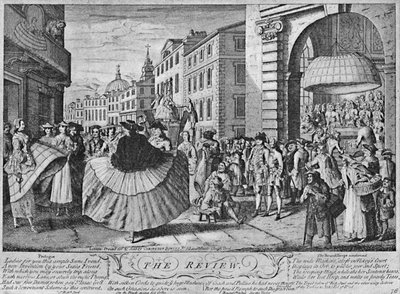Die Rezension: Eine Satire auf Reifen, um 1733 von Unbekannt