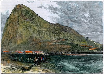 Der Felsen von Gibraltar, um 1880 von Unbekannt