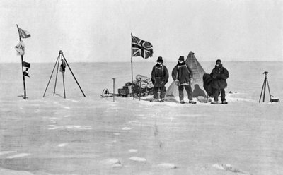 Das Shackleton-Lager, Antarktis, Weihnachtstag, 1908 von Unbekannt