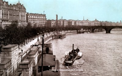 Die Themse-Uferpromenade, London, frühes 20. Jahrhundert von Unbekannt