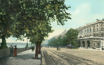 Thames Embankment und Somerset House, London, ca. 1915 von Unbekannt