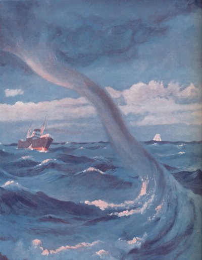 Der Wasserwirbel, der Wolke und Meer verbindet, 1935 von Unbekannt