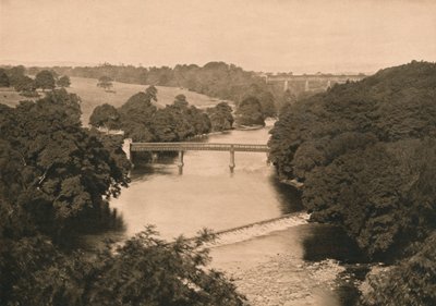 Das Wehr unterhalb von Barnard Castle, 1902 von Unbekannt