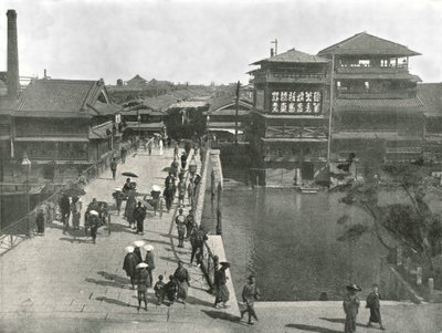Die Yebisu Bashi, Osaka, Japan, 1895 von Unbekannt