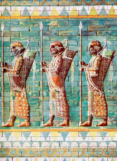 Die Bogenschützen von König Darius, Susa, Iran, 1933-1934 von Unbekannt