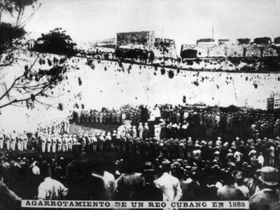Die Garrotte eines Insassen, 1888, 1920er Jahre von Unbekannt