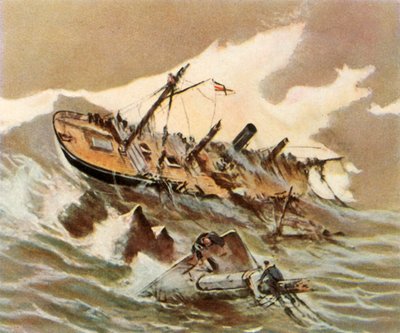 Das Kanonenboot Iltis wird zerstört, 1896, 1936 von Unbekannt