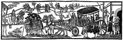Die Pest: Flucht aufs Land, 1630, 1910 von Unbekannt
