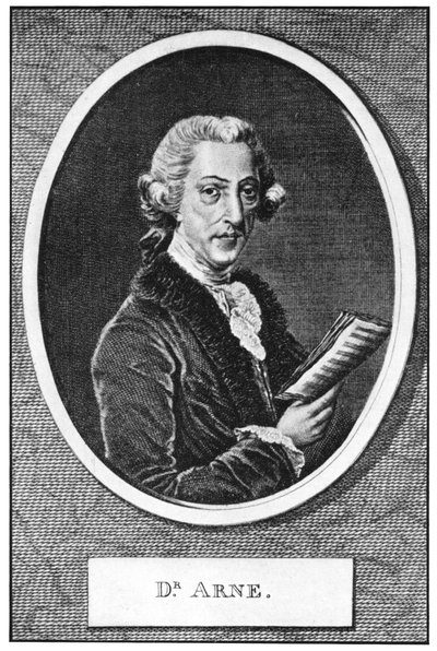 Thomas Augustine Arne 1710-1778, englischer Komponist von Unbekannt