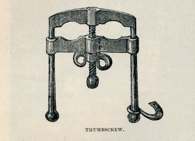 Daumenschraube, 1905 von Unbekannt