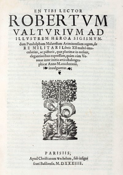 Titelseite von Valturios 