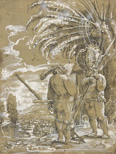 Zwei Landsknechte, um 1520 von Unbekannt