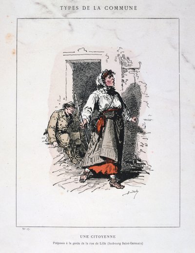 Eine Bürgerin, Pariser Kommune, 1871 von Unbekannt
