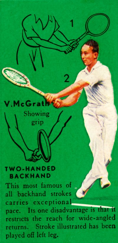 V. McGrath - Zweihändiger Rückhand, ca. 1935 von Unbekannt