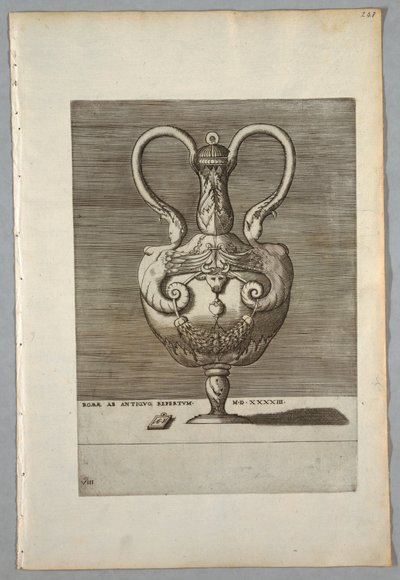 Vase (Tafel 8 einer Serie), 1543 von Unbekannt