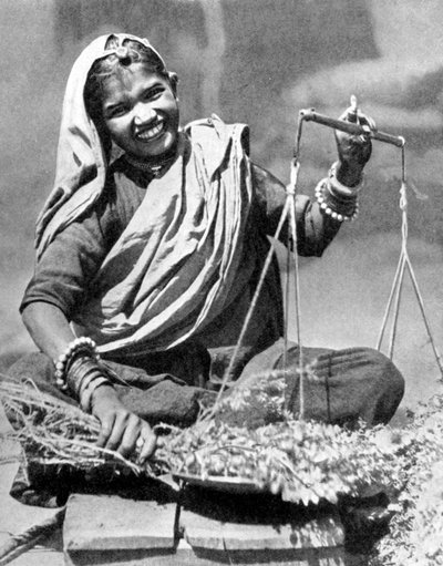 Gemüsehändler, Jaipur, Indien, 1936 von Unbekannt