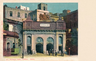 Victoria Gate, Valletta - Malta, ca. 1900 von Unbekannt