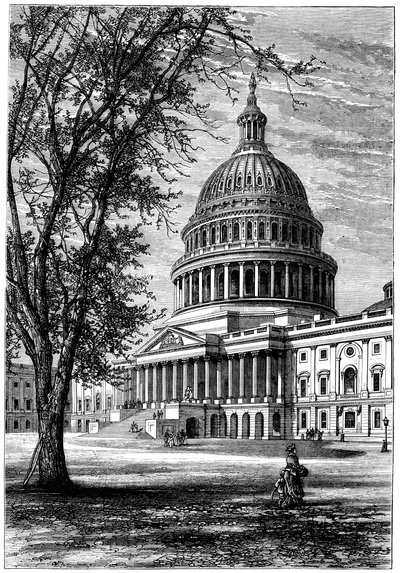 Ansicht des Kapitols, Washington DC, USA, ca. 1880 von Unbekannt