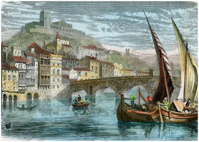 Blick auf die Stadt Verona, Italien, um 1880 von Unbekannt