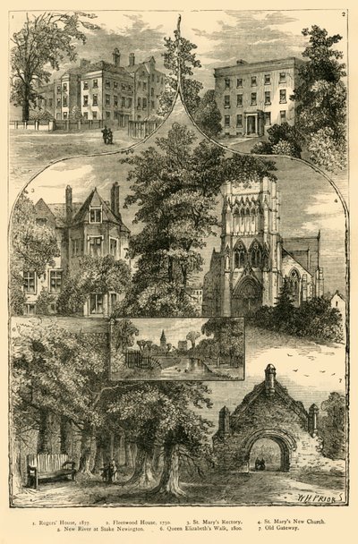Ansichten in Stoke Newington, ca. 1876 von Unbekannt