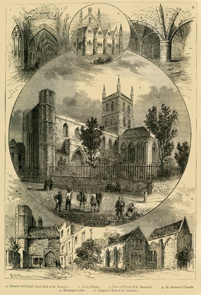 Ansichten der St. Saviours Kirche, um 1878 von Unbekannt