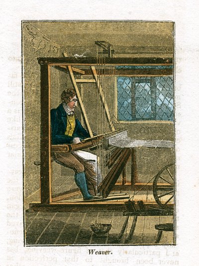 Weber an seinem Webstuhl, 1823 von Unbekannt