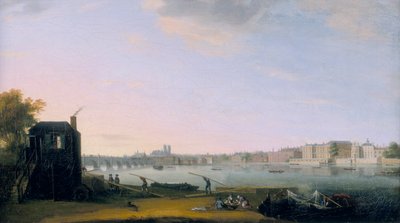Westminster Bridge und Whitehall von Lambeth, ca. 1775 von Unbekannt