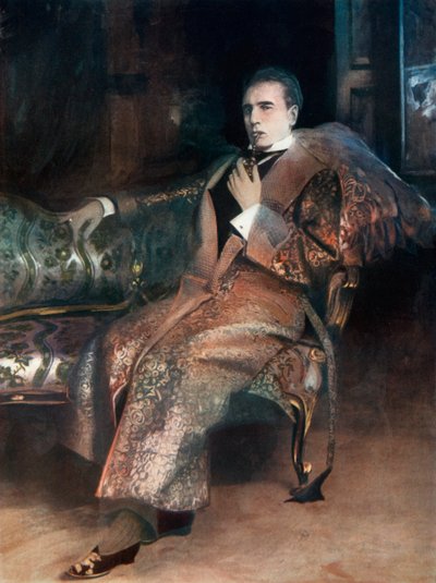 William Gillette in Sherlock Holmes, ca. 1902 von Unbekannt