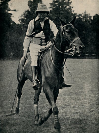 Winston Churchill beim Polo, 1920er Jahre, 1945 von Unbekannt