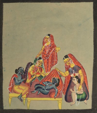 Anbetung des Säuglings Krishna von Unbekannt