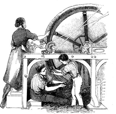 Worsted-Herstellung, um 1845 von Unbekannt