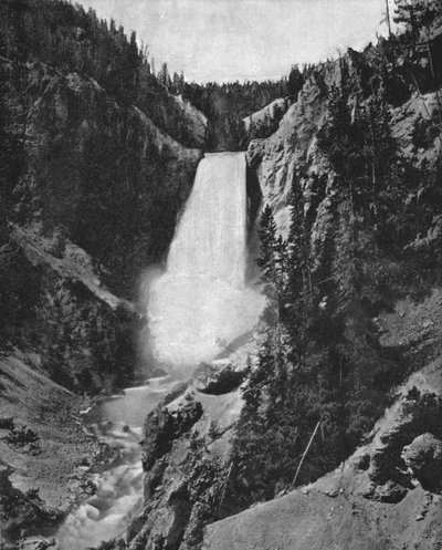 Yellowstone-Fälle, Wyoming, USA, ca. 1900 von Unbekannt