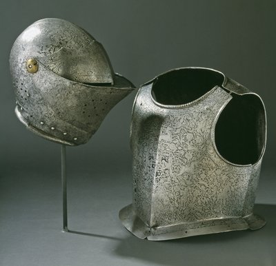 Helm und Rüstung, um 1620 von Unbekannt Unbekannt