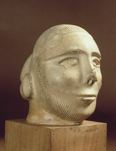 Steatit-Porträtkopf, Mohenjodaro, 2300-1750 v. Chr. von Unbekannt Unbekannt