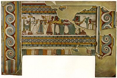 Detail eines bemalten Sarkophags von Unbekannter Künstler