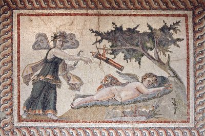 Eros und Psyche-Mosaik aus Samandegi, Türkei von Unbekannt