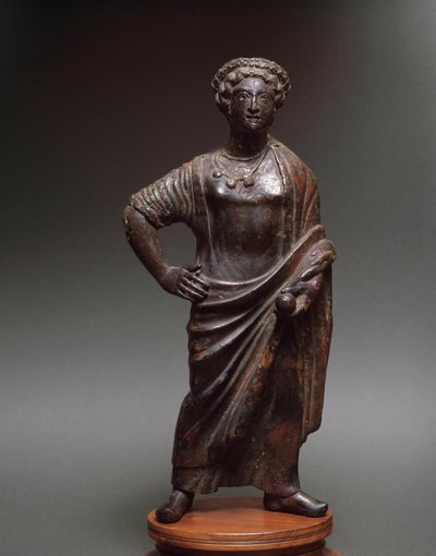Etruskische Zivilisation: „Junge Frau“ Bronzeskulptur von Unbekannt