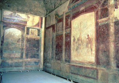Fresken im Tablinium, Haus der Livia von Unbekannter Künstler