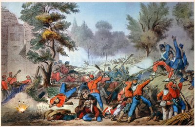 Garibaldini in Sessa Kampf 1860 von Unbekannter Künstler