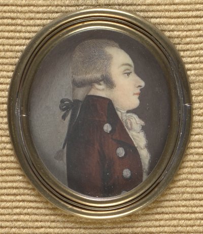 Herr im Profil (Wolfgang Amadeus Mozart?) von Unbekannter Künstler