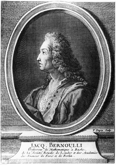 Jacques Bernoulli, Schweizer Mathematiker, ca. 1700 von Unbekannt