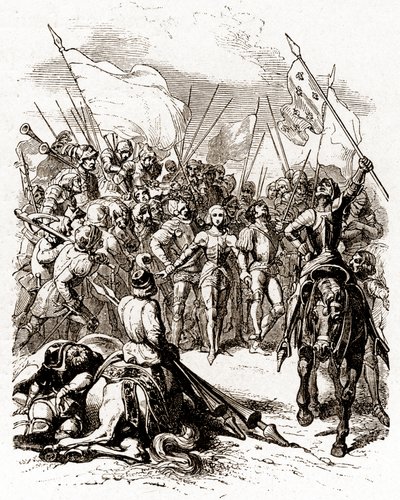 Johanna von Orléans gefangen genommen in Compiègne von Unbekannter Künstler