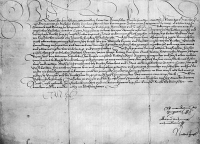 Brief von Karl V. an Martin Luther von Unbekannter Künstler