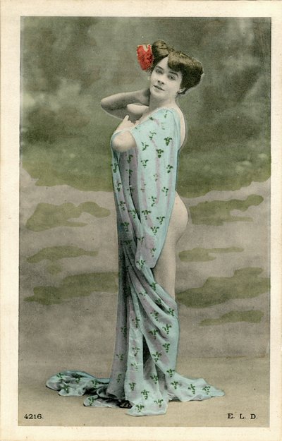 Nackte Frau, ca. Anfang 1900 (Postkarte) von Alec Hunter
