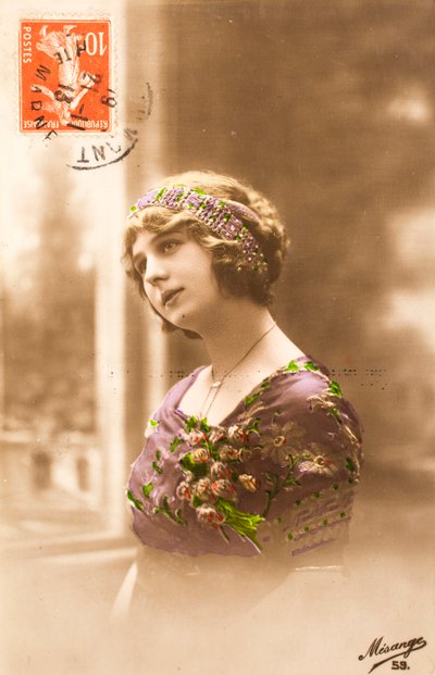 Alte Postkarte Frau Belle Epoque von William M. Timlin