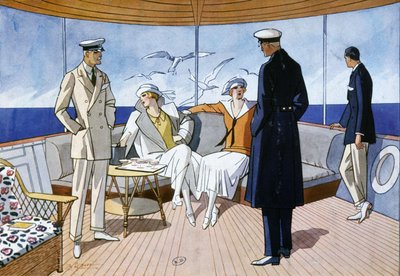 Auf einer Yacht von Unbekannter Künstler